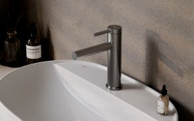 Смеситель для раковины Besco Zea I однорычажный оружейный металл BU-ZII-GR