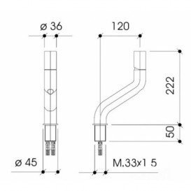 Змішувач для раковини Bonomi Virgo одноважільний з донним клапаном хром 323000/F