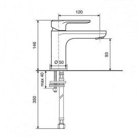 Смеситель для раковины Emmevi Nefer однорычажный белый/хром BIO77003TC