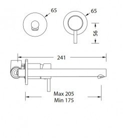 Смеситель для раковины Eurorama Net настенный однорычажный хром 145904SLC