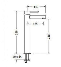Смеситель для раковины Eurorama Net однорычажный хром 145320P