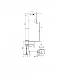 Змішувач для раковини Fiore Xenon змішувач чорний матовий 44NN5285