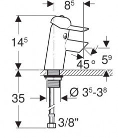 Смеситель для раковины Geberit Bambini однорычажный желтый/красный/синий 571600000