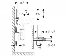 Змішувач для раковини Geberit Brenta електронний харчування від генератора хром глянсовий 116.176.21.1