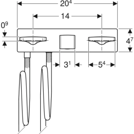 Змішувач для раковини Geberit ONE для функціонального блоку прихованого монтажу латунь/цинковий сплав чорний матовий 116.465.14.1