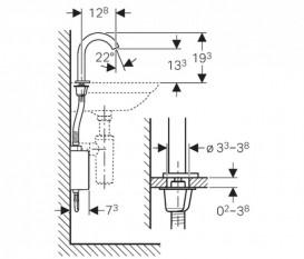Смеситель для раковины Geberit Piave электронный питание от батареи хром глянцевый 116.164.21.1