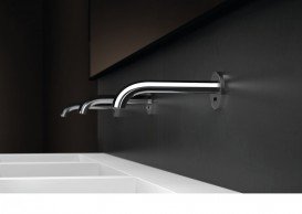 Смеситель для раковины Geberit Piave электронный настенный питание от сети хром глянцевый 116.282.21.1