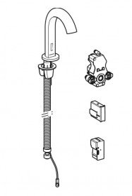 Смеситель для раковины Geberit Piave электронный с термостатом питание от сети хром 116.187.21.1