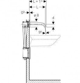 Змішувач для раковини Geberit Piave електронний з термостатом живлення від батареї хром 116.268.21.1