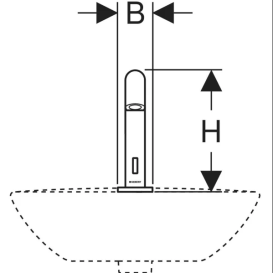 Змішувач для раковини Geberit Piave живлення від генератора для функціонального блока прихованого монтажу латунь нерж сталь матовий 116.186.SN.1
