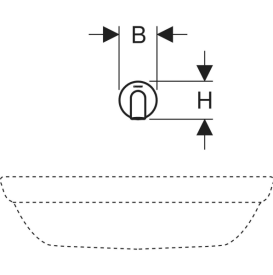 Змішувач для раковини Geberit Piave живлення від генератора для функціонального блоку прихованого монтажу латунь чорний матовий 116.266.14.1