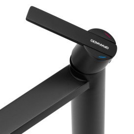 Смеситель для раковины Granado Berga alto однорычажный нержавеющая сталь черный gz0901A