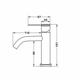 Смеситель для раковины Granado Mataro однорычажный нержавеющая сталь gz1009