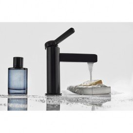 Смеситель для раковины GRB Axis Black однорычажный чёрный матовый 74510742