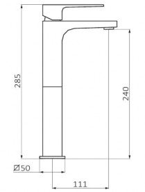 Смеситель для раковины GRB Kala Black однорычажный чёрный 60515601