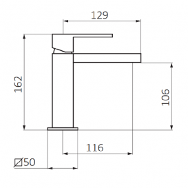 Змішувач для раковини GRB Kala з донним клапаном одноважельний хром 913800