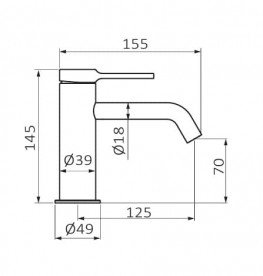 Змішувач для раковини GRB Time Male змішувач латунь хром 47510470