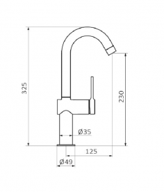 Смеситель для раковины GRB Time однорычажный хром 47545470