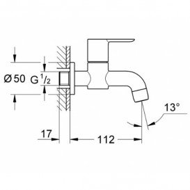 Кран для раковини Grohe BauEdge хром 20238000