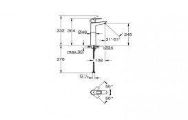 Смеситель для раковины Grohe BauLoop однорычажный хром 32856001