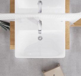 Змішувач для раковини Grohe Cubeo одноважільний з донним клапаном хром 1017490000