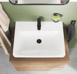 Змішувач для раковини Grohe Dice M-Size одноважільний із донним клапаном чорний матовий 1018322430