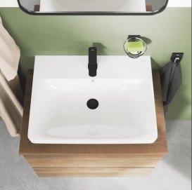 Змішувач для раковини Grohe Dice S-Size одноважільний із донним клапаном чорний матовий 1018572430