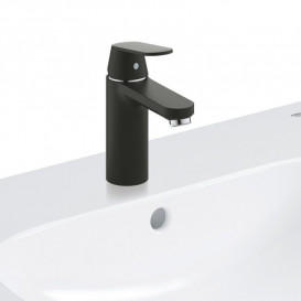 Смеситель для раковины Grohe Eurosmart Cosmopolitan однорычажный с донным клапаном черный матовый 23325KW0