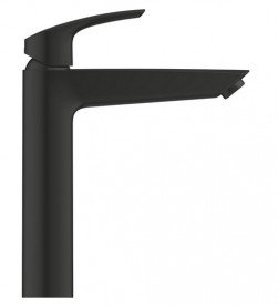 Змішувач для раковини Grohe Eurosmart одноважільний із донним клапаном чорний матовий 239712433