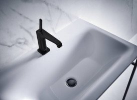 Змішувач для раковини Hansgrohe Axor Citterio E з донним клапаном матовий чорний 36100670