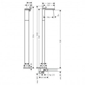 Смеситель для раковины Hansgrohe Axor MyEdition без панели чёрный матовый 47042350