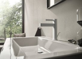 Смеситель для раковины Hansgrohe Finoris CoolStart однорычажный белый матовый 76025700