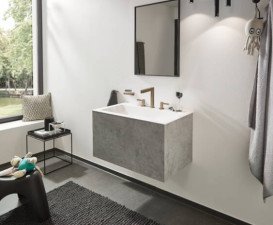 Змішувач для раковини Hansgrohe Finoris на 3 отвори бронза матова 76034140