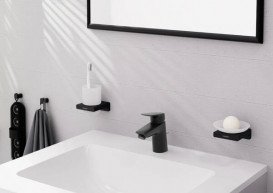 Смеситель для раковины Hansgrohe Logis однорычажный с донным клапаном матовый черный 71070670