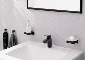Смеситель для раковины Hansgrohe Logis однорычажный матовый черный 71071670