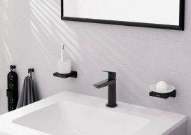 Смеситель для раковины Hansgrohe Logis однорычажный матовый черный 71253670