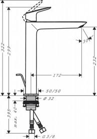 Змішувач для раковини Hansgrohe Logis одноважільний хром 71257000