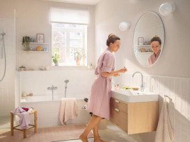 Змішувач для раковини Hansgrohe Rebris S одноважільний зі зливним гарнітуром хром 72536000
