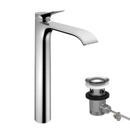 Змішувач для раковини Hansgrohe Vivenis CoolStart з донним клапаном хром 75044000