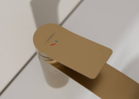 Смеситель для раковины Hansgrohe Vivenis CoolStart однорычажный бронза матовая 75024140