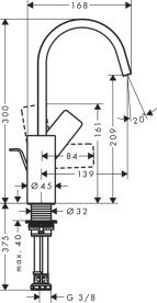 Змішувач для раковини Hansgrohe Vivenis із донним клапаном бронза матова 75030140