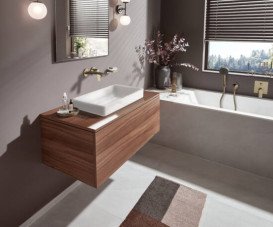 Змішувач для раковини Hansgrohe Vivenis настінний бронза матова 75050140