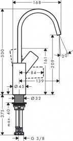 Змішувач для раковини Hansgrohe Vivenis одноважільний білий матовий 75032700
