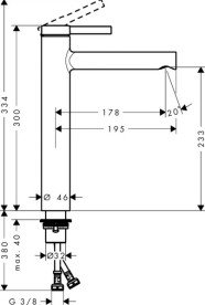 Смеситель для раковины Hansgrohe Zesis S CoolStart однорычажный хром 74731000