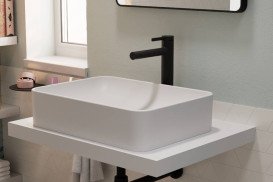 Смеситель для раковины Hansgrohe Zesis S CoolStart с донным клапаном матовый черный 74732670