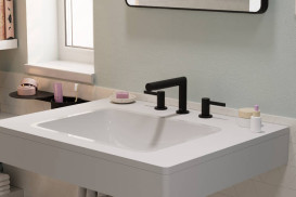 Смеситель для раковины Hansgrohe Zesis S на 3 отверстия с донным клапаном матовый черный 74733670