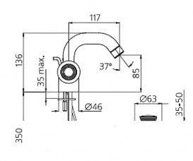 Смеситель для раковины Ideal Standard Marc Newson двухвентильный хром A9790AA