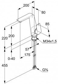 Змішувач для раковини Kludi Ameo змішувач хром 410240575