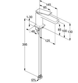 Смеситель для раковины Kludi Decus однорычажный брашированная бронза PVD 54290N175
