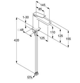Змішувач для раковини Kludi Decus одноважільний білий матовий 542825375